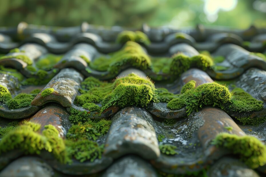 Mousse sur toiture
